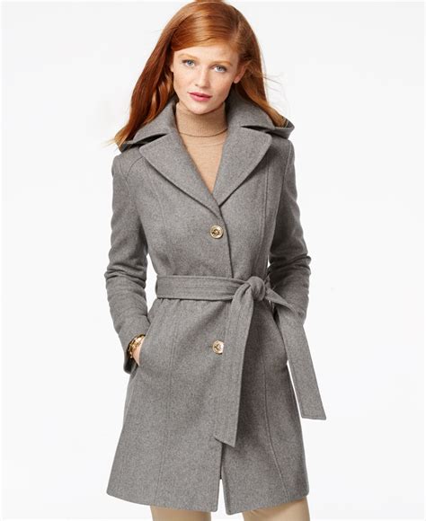 michael michael kors wool winter coats|Michael Kors belted walker coat.